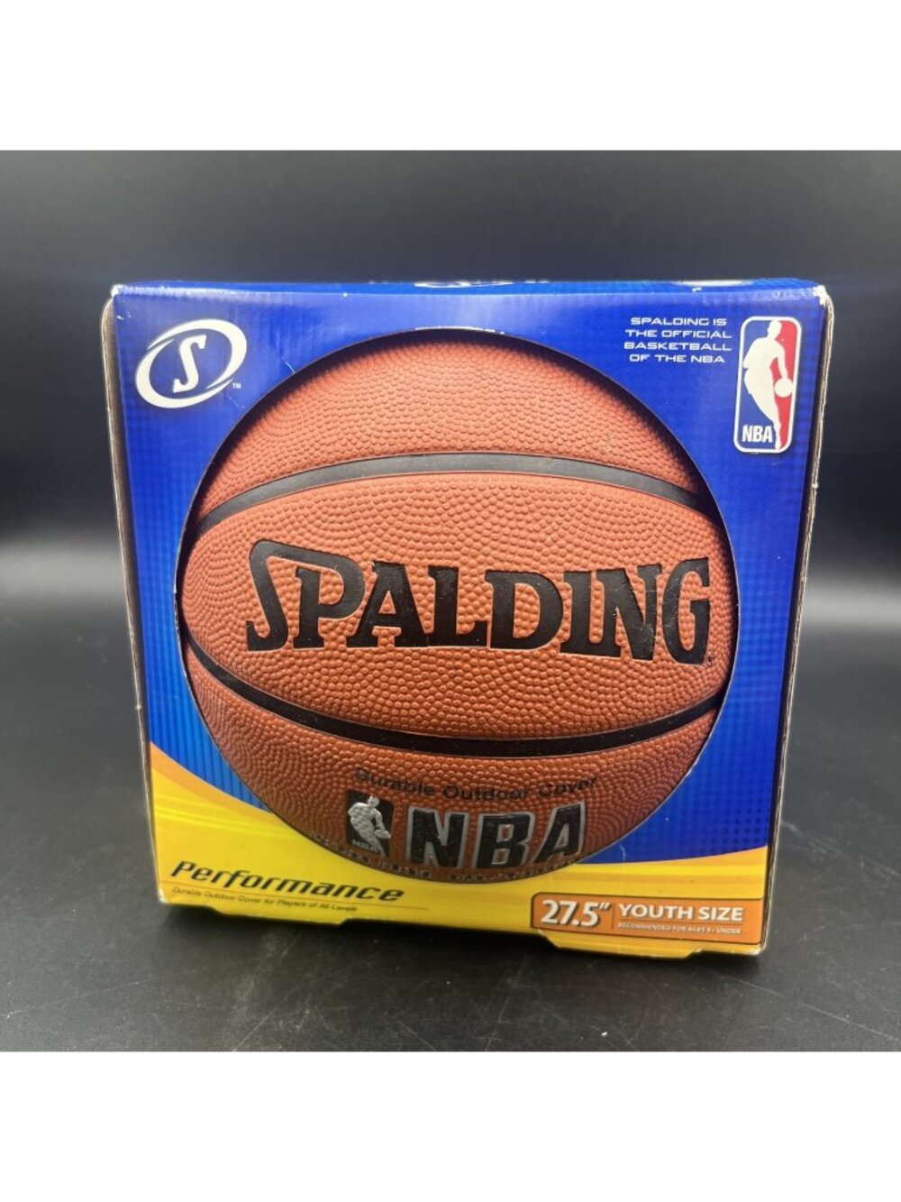 Vtg Spalding NBA Youth Outdoor Basketball - Size 5 (27.5) NIB - David Stern